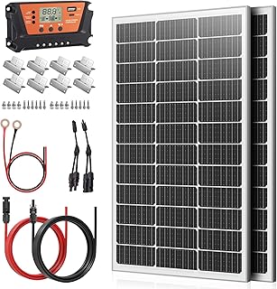 Kit de panneaux solaires 240 W comprenant un module solaire 12 V + un contrôleur de charge solaire 30 A, un câble solaire, pour batteries 12 V, camping-car, caravane, système domestique et hors réseau