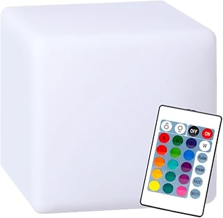 Europalamp Cube décoratif LED multicolore - Sans Fil - Design Élégant (60cm, Cube) 