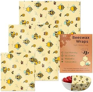 Beeswax Wraps Lot de 3 rouleaux d