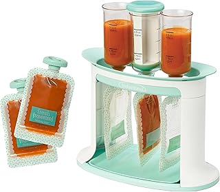 Infantino Squeeze Station, Station de Préparation des Gourdes Aves des Préparations Faites Maison pour les Bébés et Jeunes Enfants